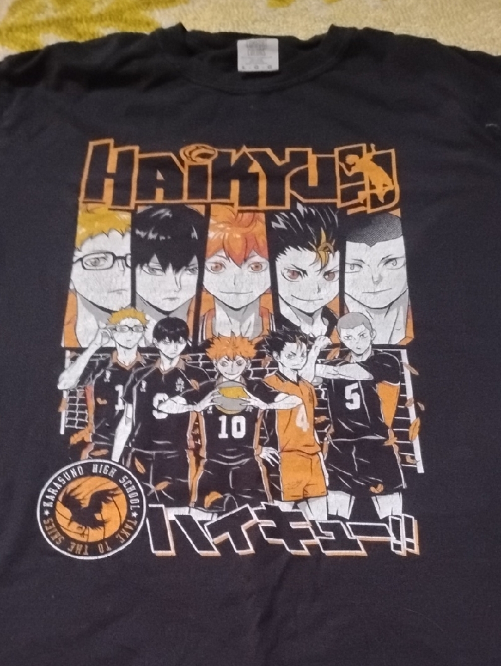 Comfort Colors Black and Orange Haikyu!! Volleyball Graphic Tee